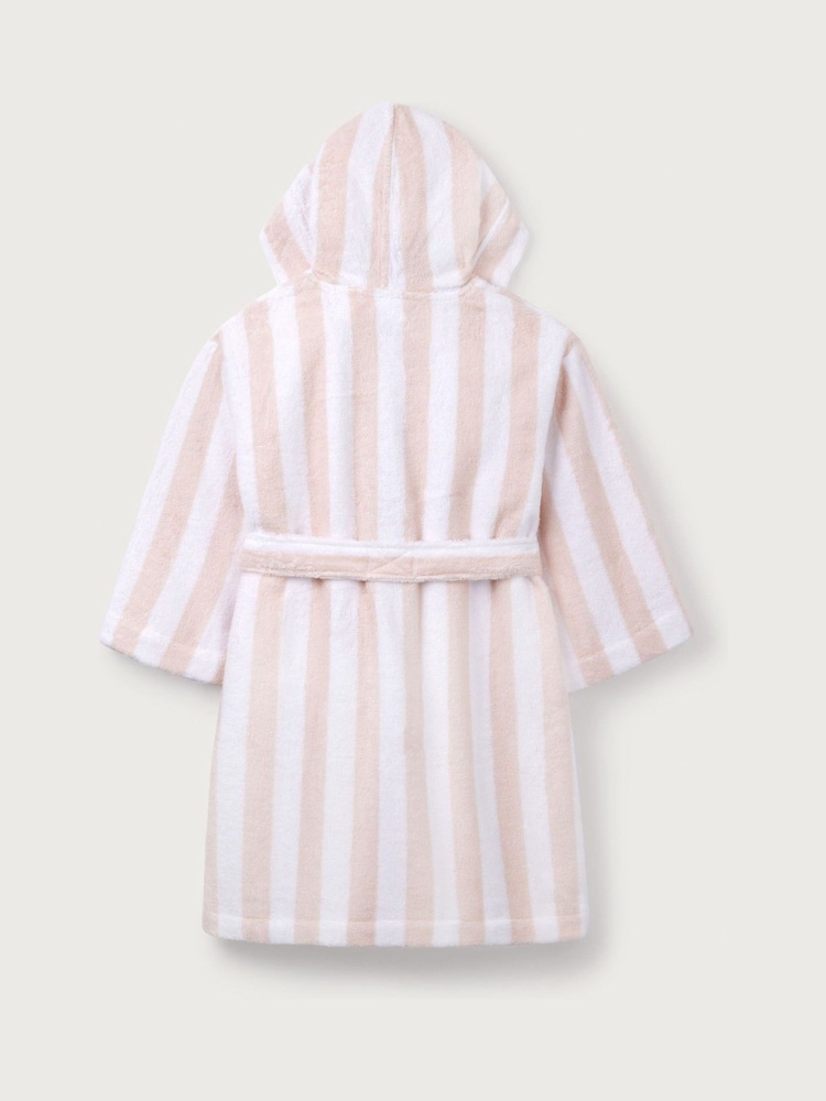 The White Company Natural 100% Cotton Wide Stripe Towelling Robe - Image 6 of 6