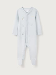 The White Company Blue 100% Cotton Up In The Air Embroidered Sleepsuit - Image 4 of 5