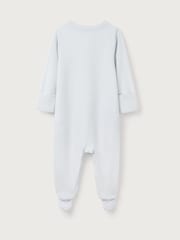 The White Company Blue 100% Cotton Up In The Air Embroidered Sleepsuit - Image 5 of 5