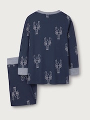 The White Company Blue 100% Cotton Glow In The Dark Lobster Pyjamas - Image 6 of 6
