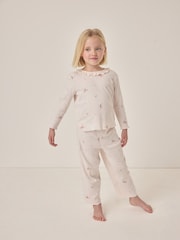 The White Company Relaxed Fit Pink Fairy Pyjamas - Image 1 of 6