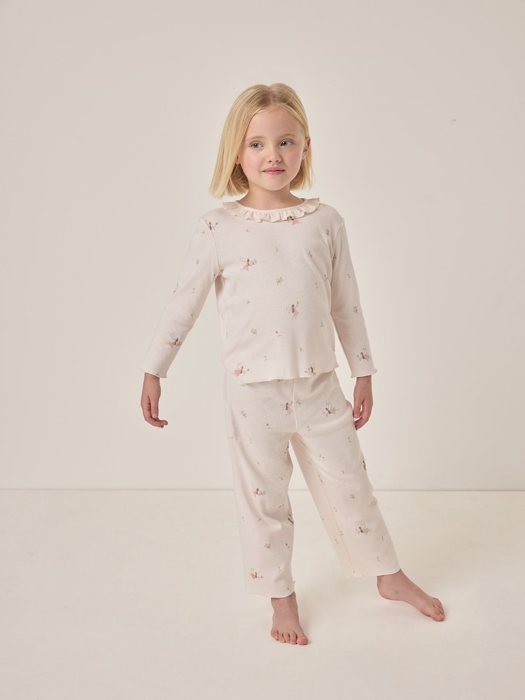 The White Company Relaxed Fit Pink Fairy Pyjamas - Image 1 of 6