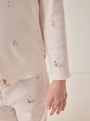 The White Company Relaxed Fit Pink Fairy Pyjamas - Image 4 of 6
