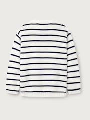 The White Company Blue 100% Cotton Lobster Stripe Jumper - Image 10 of 10