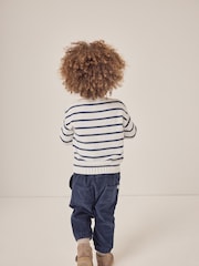 The White Company Blue 100% Cotton Lobster Stripe Jumper - Image 3 of 10