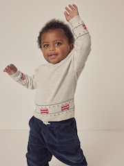 The White Company Grey 100% Cotton London Bus Jumper - Image 1 of 1