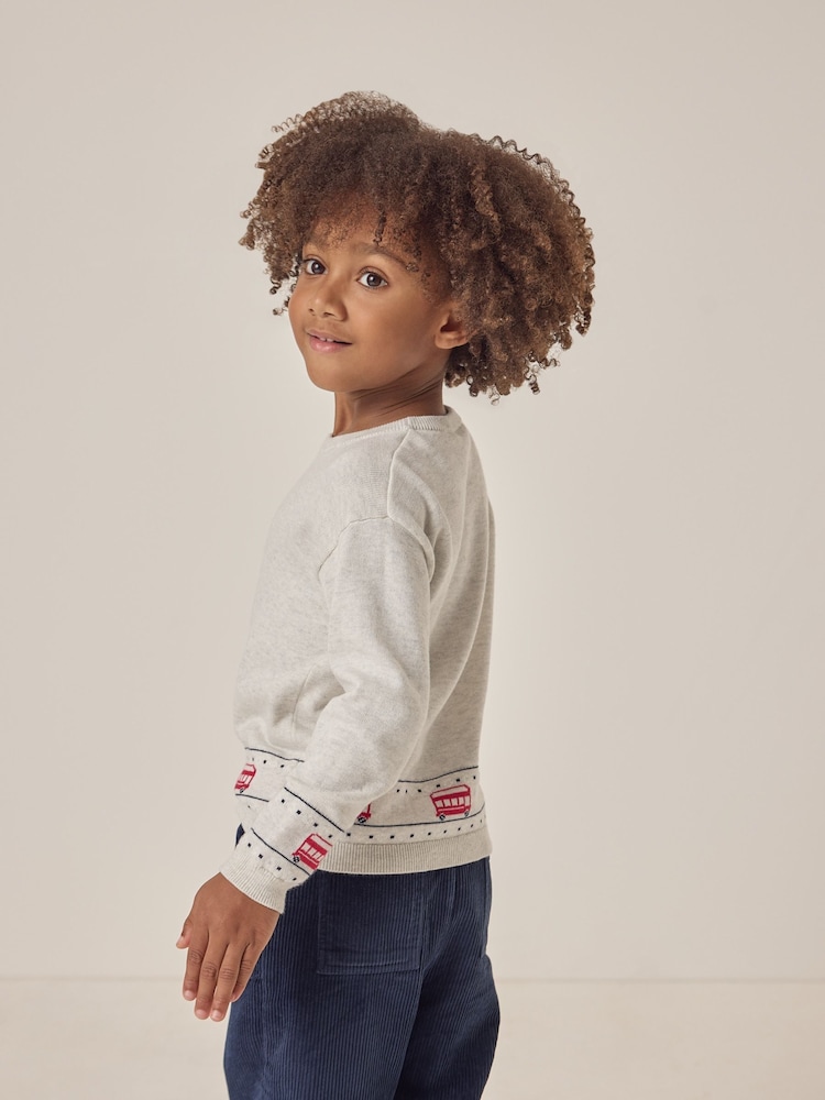 The White Company Grey 100% Cotton London Bus Jumper - Image 2 of 10