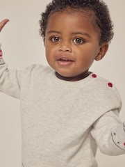 The White Company Grey 100% Cotton London Bus Jumper - Image 5 of 10