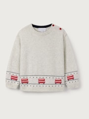 The White Company Grey 100% Cotton London Bus Jumper - Image 9 of 10