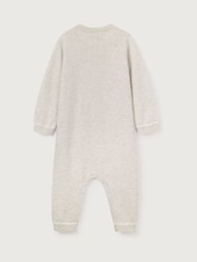 The White Company Grey 100% Organic Cotton Bunny Pom Knitted Romper - Image 7 of 7