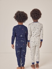 The White Company Skinny Fit London & Star White Pyjamas - Image 2 of 6