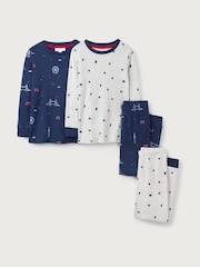 The White Company Skinny Fit London & Star White Pyjamas - Image 5 of 6
