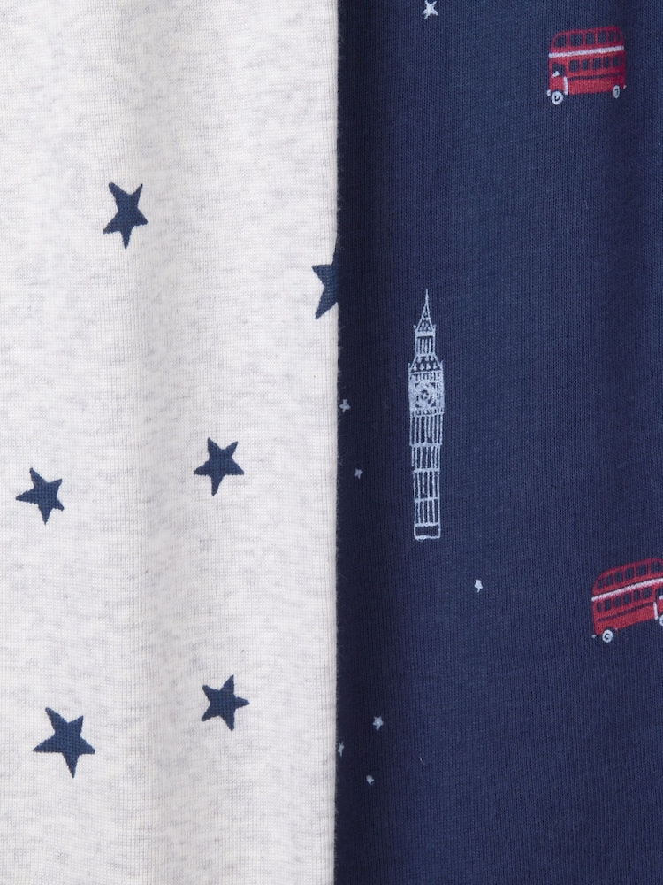 The White Company Skinny Fit London & Star White Pyjamas - Image 6 of 6