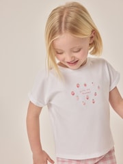 The White Company Relaxed Fit Pink You're The Sweetest Shortie Pyjamas - Image 1 of 6