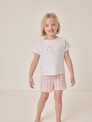 The White Company Relaxed Fit Pink You're The Sweetest Shortie Pyjamas - Image 3 of 6