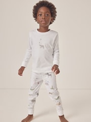 The White Company Slim Fit 100% Cotton Party White Pyjamas - Image 1 of 6