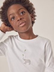 The White Company Slim Fit 100% Cotton Party White Pyjamas - Image 3 of 6