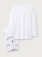 The White Company Slim Fit 100% Cotton Party White Pyjamas - Image 6 of 6
