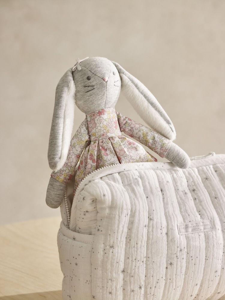 The White Company 100% Cotton Petunia Floral My 1St Outfit & Toy Gift White Set - Image 2 of 3