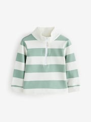 The White Company Green 100% Cotton Stripe Rugby Top - Image 1 of 1