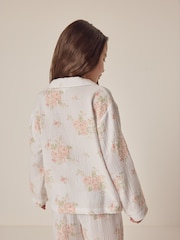 The White Company Pink 100% Cotton Relaxed Double Alice Floral Traditional Pyjamas - Image 2 of 4