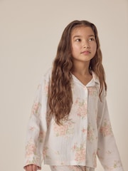 The White Company Pink 100% Cotton Relaxed Double Alice Floral Traditional Pyjamas - Image 3 of 4