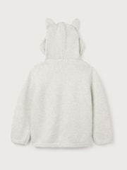 The White Company Grey 100% Cotton Bunny Hooded Cardigan - Slika 6 iz 6