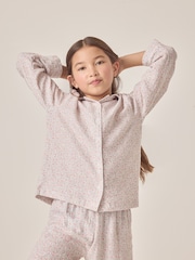 The White Company Natural 100% Cotton Relaxed Double Heart Vine Traditional Fit Pyjamas - صورة 1 من 5