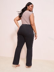 Friends Like These Black Curve Millie Mackintosh High Waist Pocket Flare Jeans - Image 5 of 5