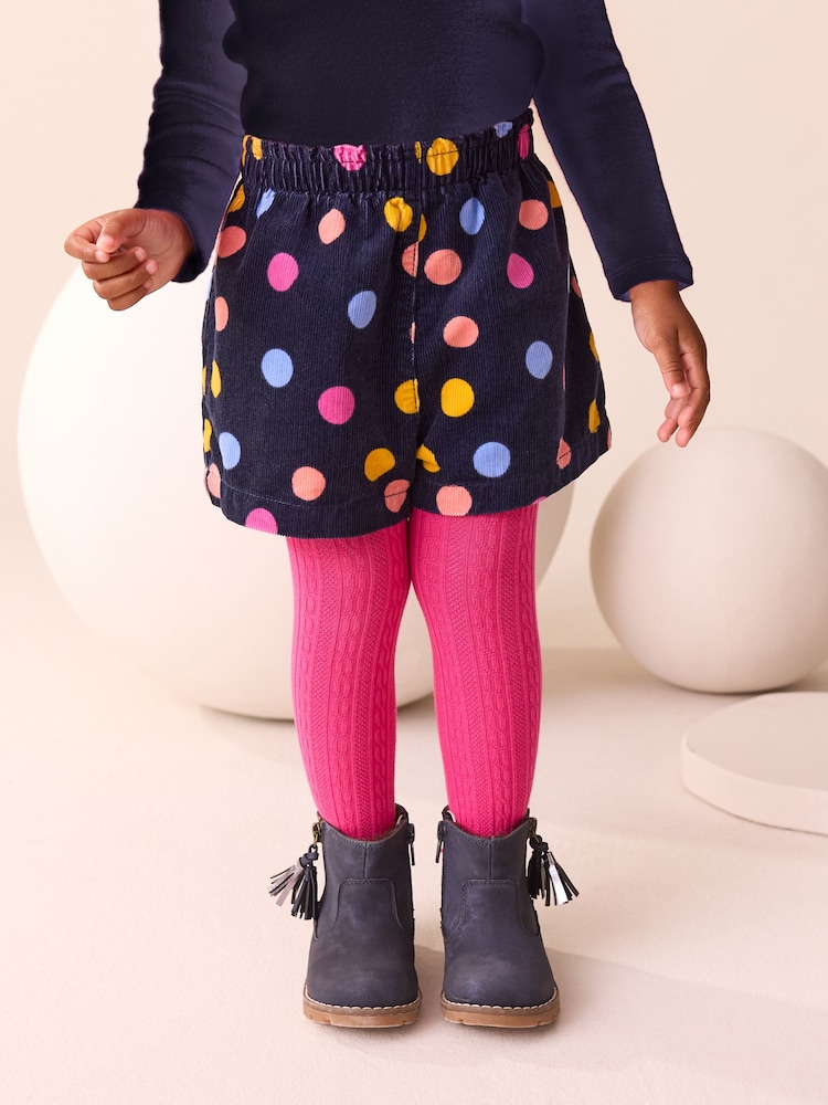 Rainbow Polka Dot Corduroy Shorts and Tights Set (3mths-7yrs) - Image 1 of 4