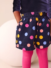 Rainbow Polka Dot Corduroy Shorts and Tights Set (3mths-7yrs) - Image 2 of 4