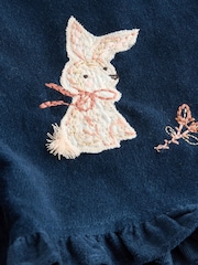 Marineblau - Bunny Corduroy Dungarees Top and Tights Set (3mths-7yrs) - Bild 10 von 12