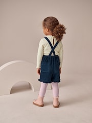 Marineblau - Bunny Corduroy Dungarees Top and Tights Set (3mths-7yrs) - Bild 3 von 12