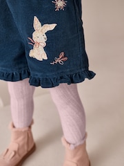 Marineblau - Bunny Corduroy Dungarees Top and Tights Set (3mths-7yrs) - Bild 5 von 12