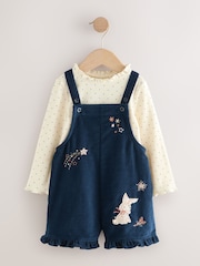 Marineblau - Bunny Corduroy Dungarees Top and Tights Set (3mths-7yrs) - Bild 7 von 12