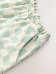 Mint Green Checkerboard Textured Barrel Leg Trousers (3mths-7yrs) - Image 7 of 8