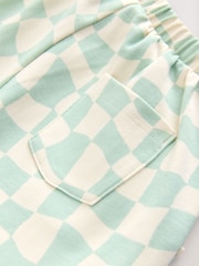 Mint Green Checkerboard Textured Barrel Leg Trousers (3mths-7yrs) - Image 8 of 8