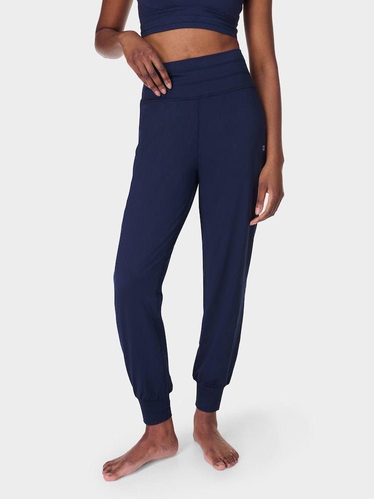 Sweaty Betty Blue Navy 27 inch inside seam Gaia 27 Performance Yoga Trousers - Image 4 of 6
