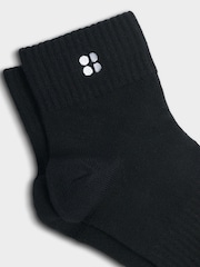 Sweaty Betty Black Essentials Crew Socks 3 Pack - Image 3 of 3