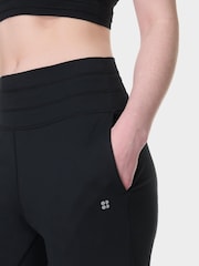 Sweaty Betty Black 27 inch inside seam Gaia 27 Performance Yoga Trousers - Image 2 of 8