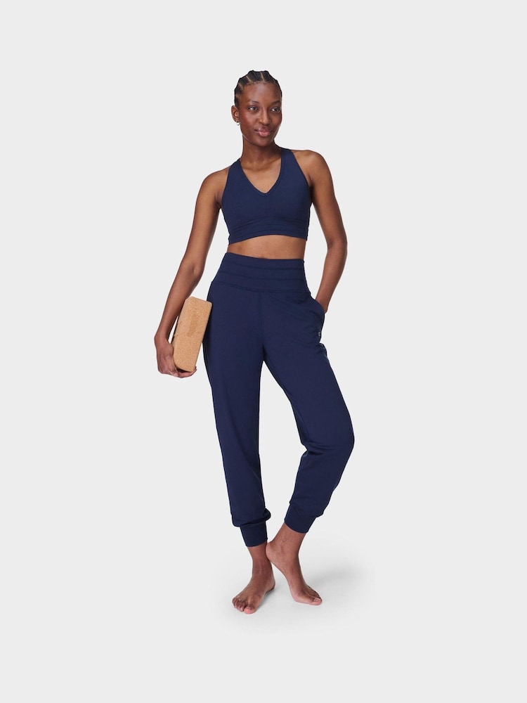 Sweaty Betty Blue Navy 29 inch inside seam Gaia 27 Performance Yoga Trousers - Image 1 of 6