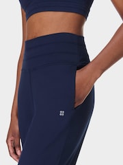Sweaty Betty Blue Navy 29 inch inside seam Gaia 27 Performance Yoga Trousers - Image 3 of 6