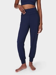 Sweaty Betty Blue Navy 29 inch inside seam Gaia 27 Performance Yoga Trousers - Image 4 of 6