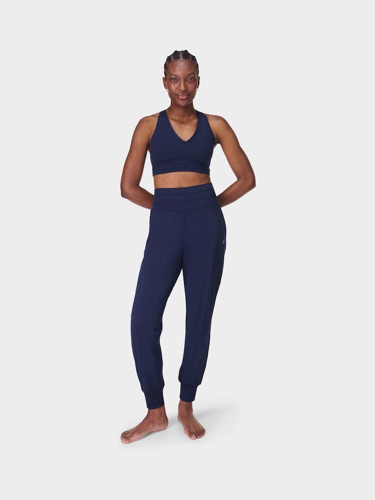 Sweaty Betty Blue Navy 29 inch inside seam Gaia 27 Performance Yoga Trousers - Image 6 of 6