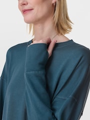 Sweaty Betty Blue After Class Longline Sweatshirt - Image 5 of 8
