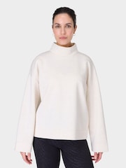 Sweaty Betty White Wind Down Funnel Neck Sweater - Image 1 of 8