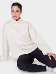 Sweaty Betty White Wind Down Funnel Neck Sweater - Image 4 of 8