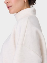 Sweaty Betty White Wind Down Funnel Neck Sweater - Image 5 of 8