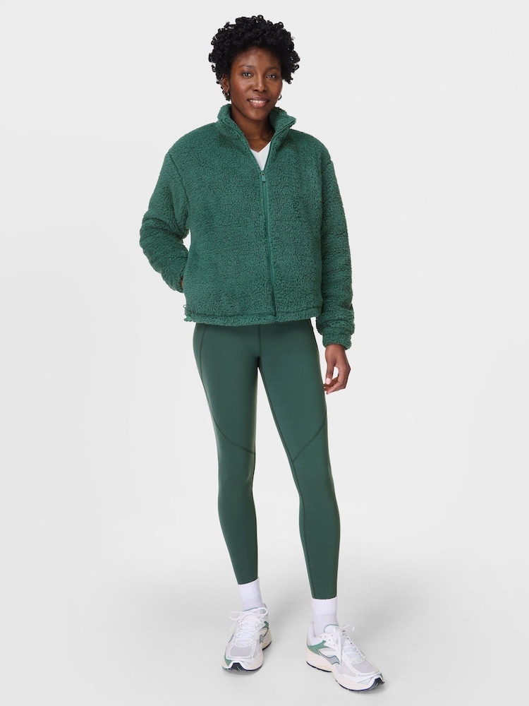 Sweaty Betty Green Black Canyon Fleece Zip-Up Sweatshirt - Image 2 of 7