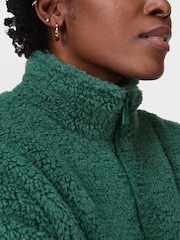 Sweaty Betty Green Black Canyon Fleece Zip-Up Sweatshirt - Image 6 of 7